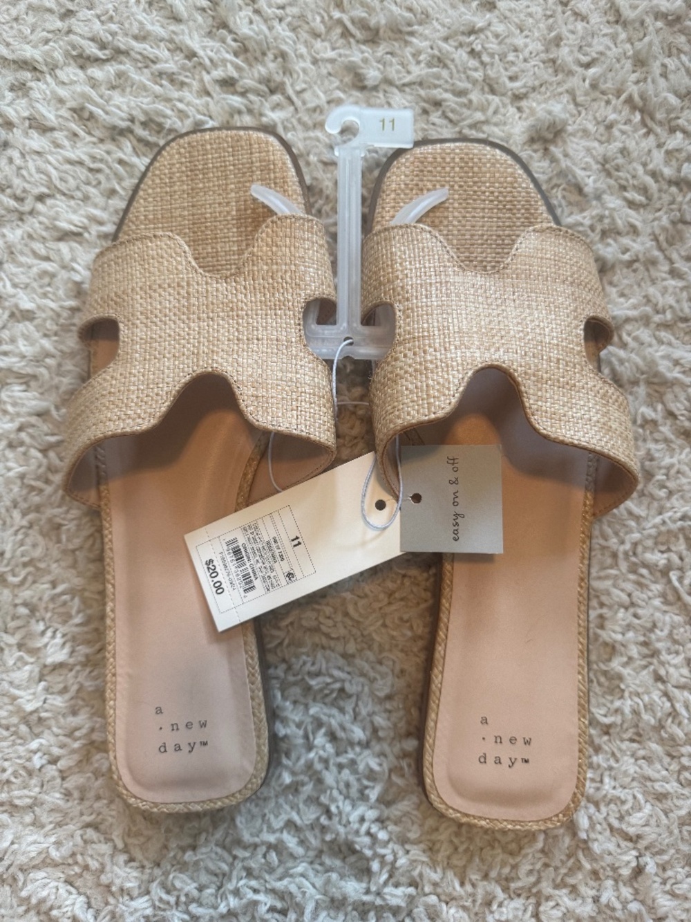 New Day Woven Slide Sandals Size 11 NWT